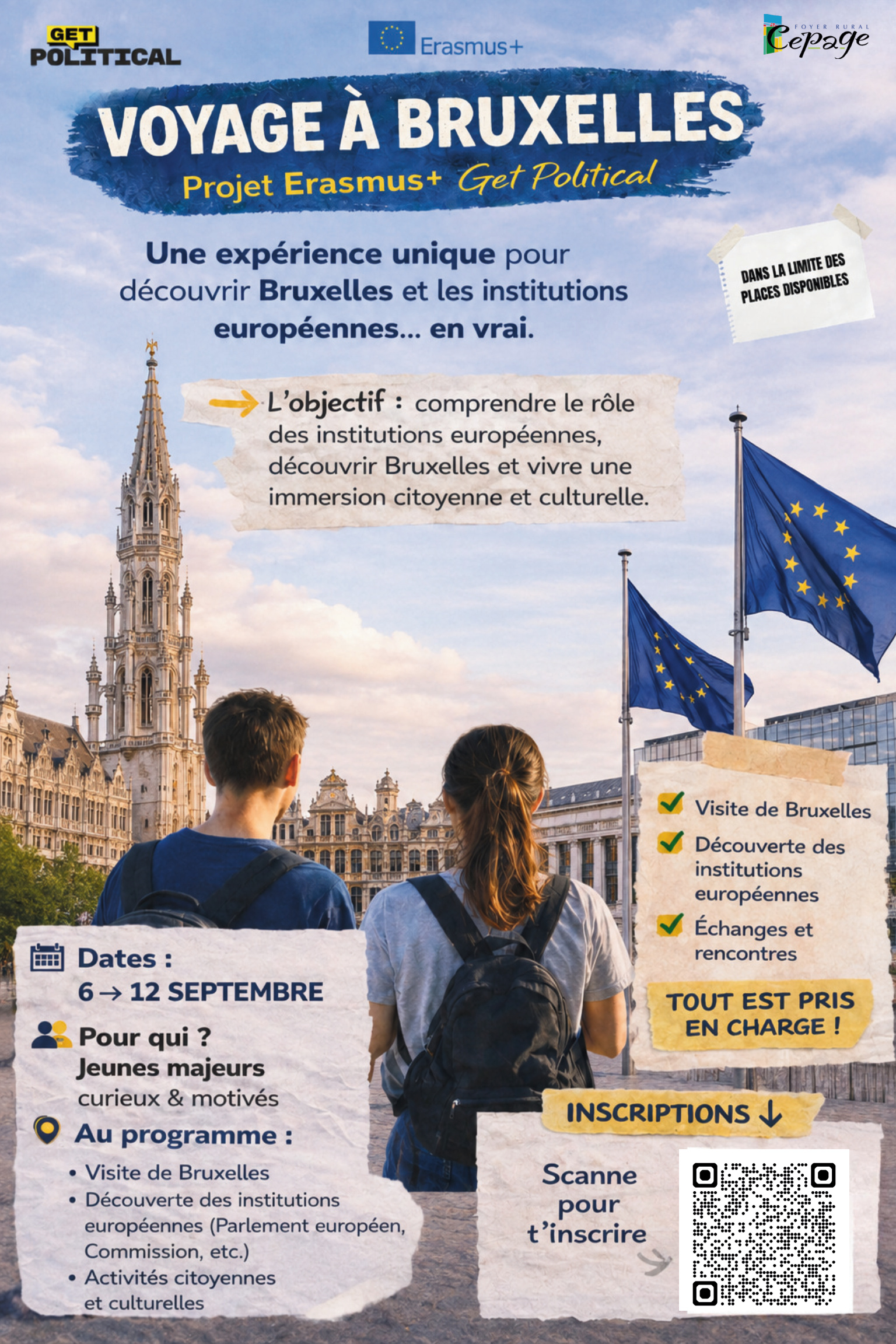 Affiche mobilité Get Political – Bruxelles