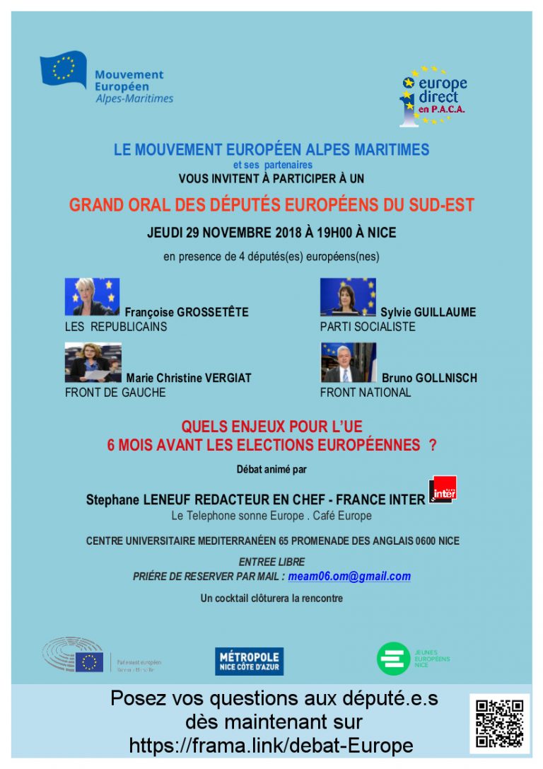 Grand oral des députés européens – Nice