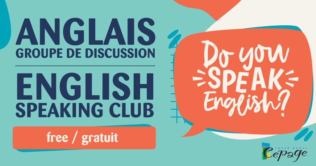 ANNONCE Groupe de discussion en anglais Foyer Rural Cépage