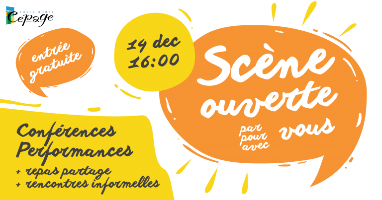 ANNONCE : Nous recherchons des intervenants pour la deuxième Scéne ouverte