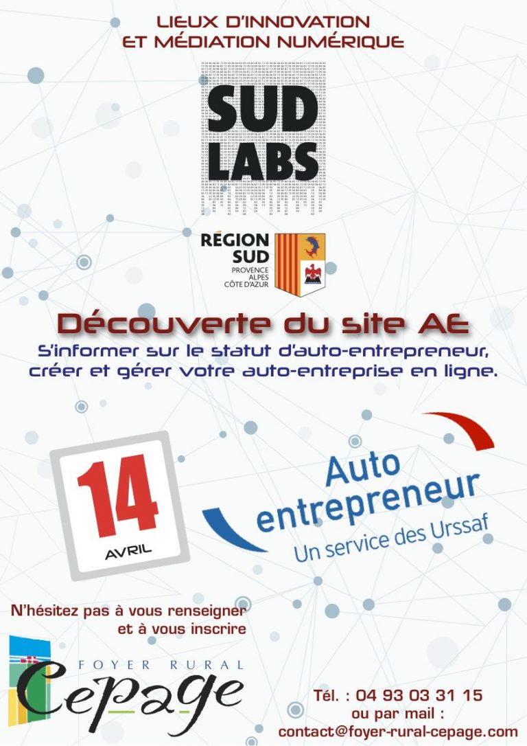 14 et 15 avril : découverte du site Auto-Entrepreneurs