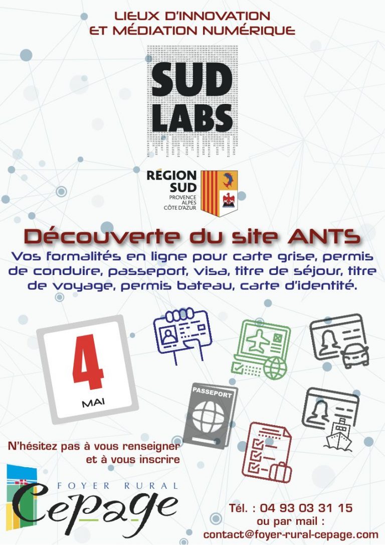 4 mai : découverte du site ANTS
