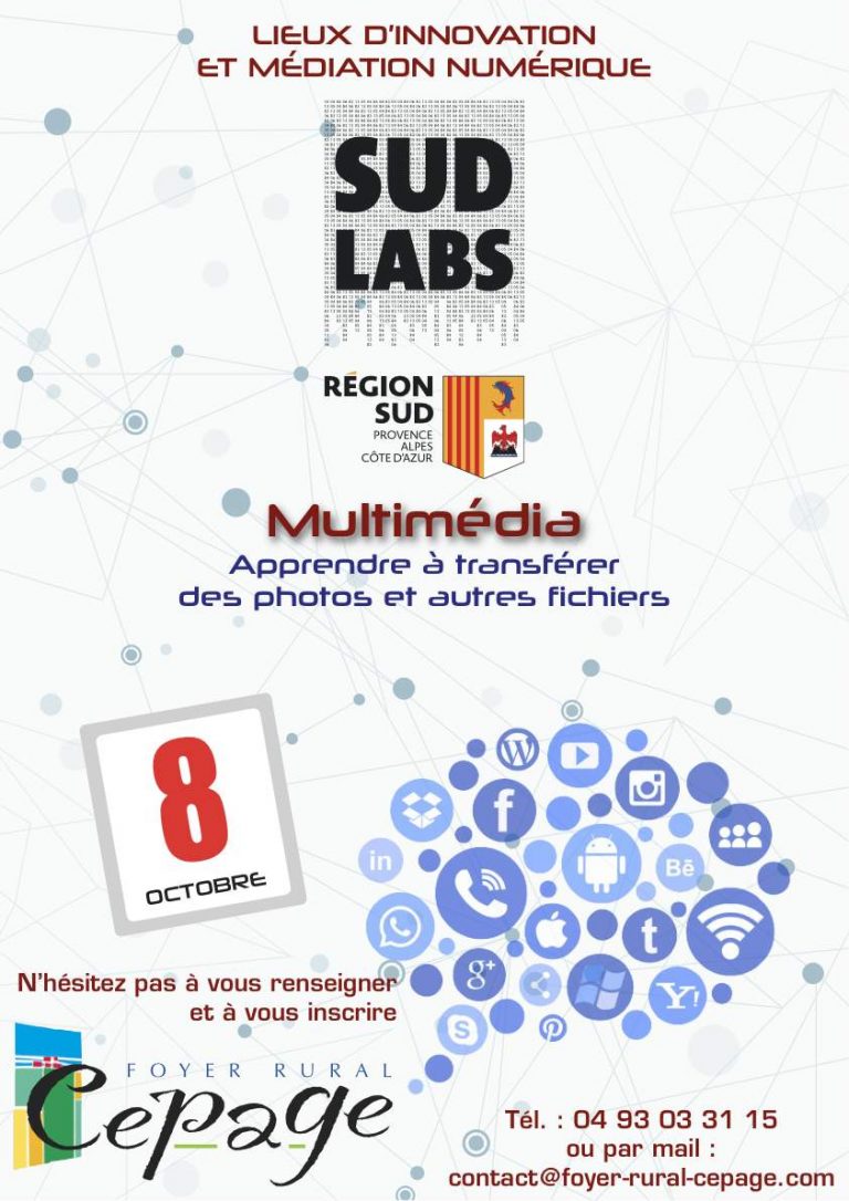 8 octobre : Multimédia, transférer photos et autres fichiers