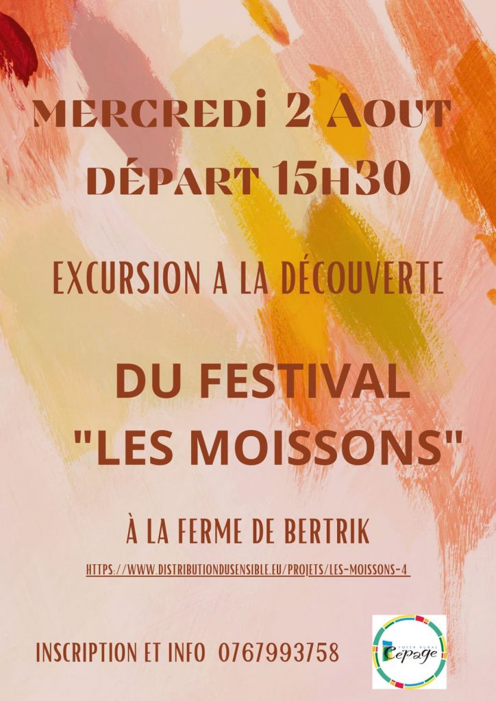 Festival : Les Moissons le 2 Août 2023