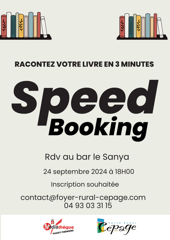 Speed-Booking au bar le Sanya le 24 septembre