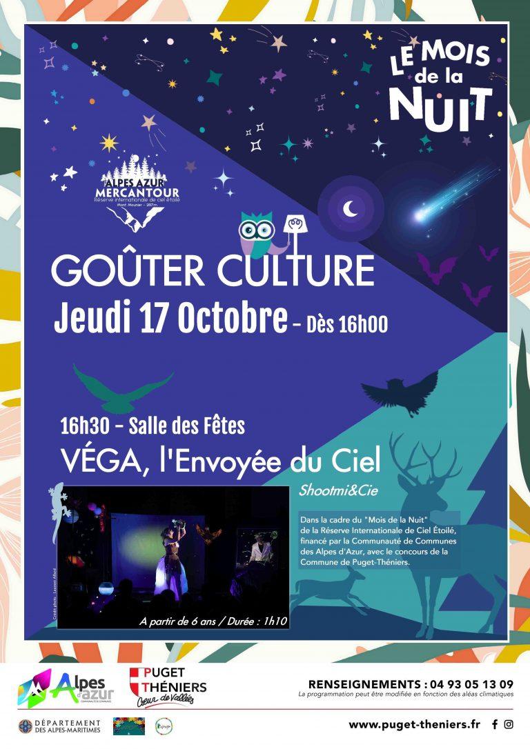 Goûter Culture le 17 octobre