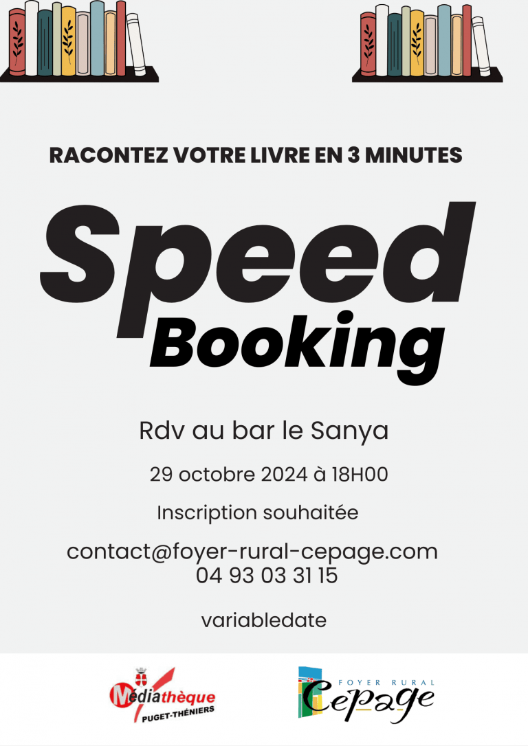 Speed-Booking au bar le Sanya le 29 octobre