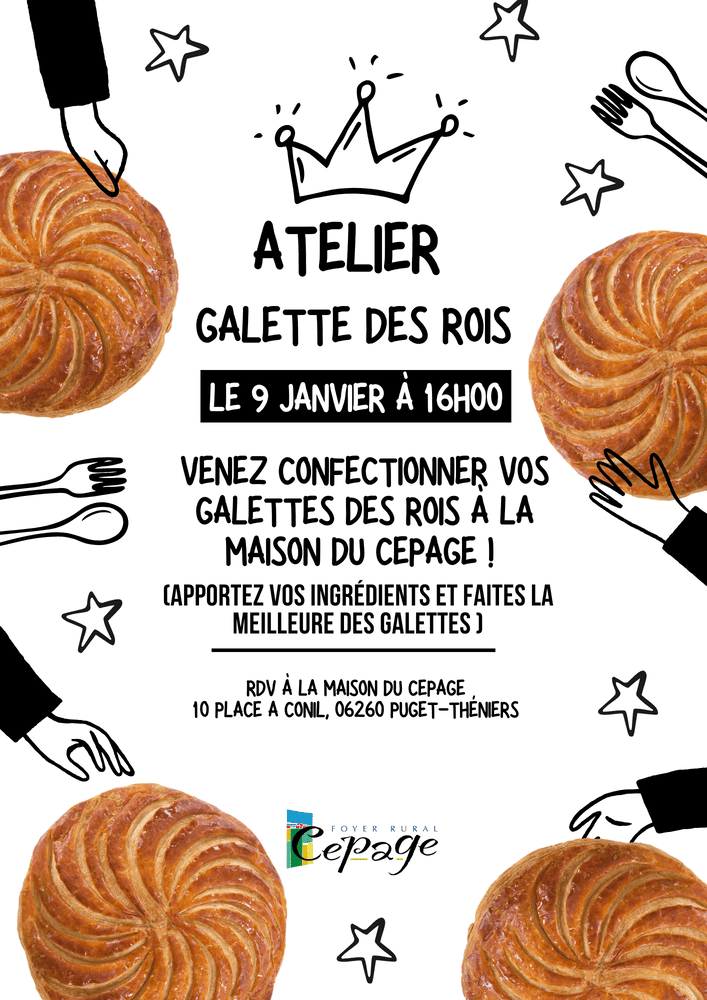 Atelier galette des rois le 9 janvier
