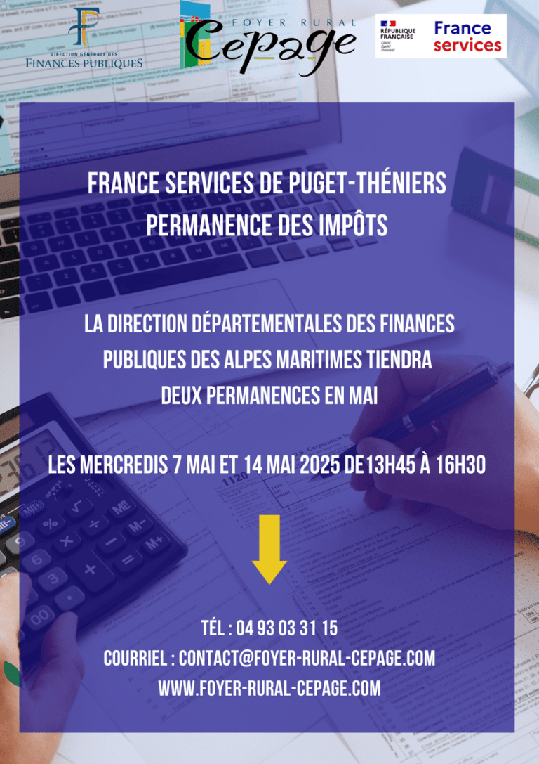 Permanence des impôts 7 et 14 mai