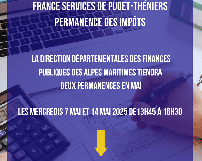 Permanence des impôts 7 et 14 mai