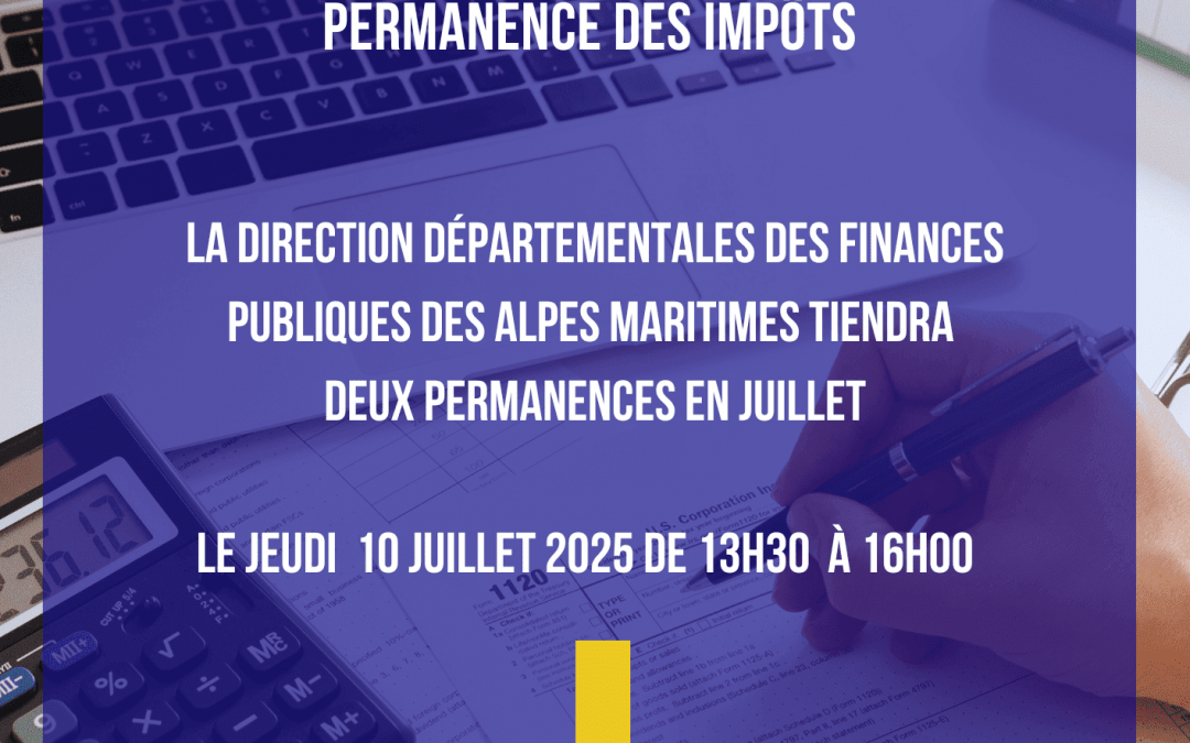 Permanence des impôts 10 juillet