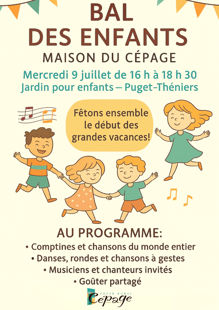 Bal des enfants le 9 juillet