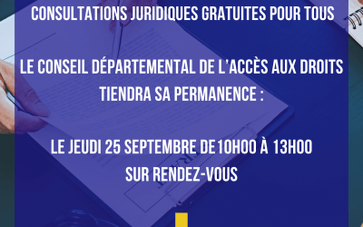 Permanence des impôts 25 septembre