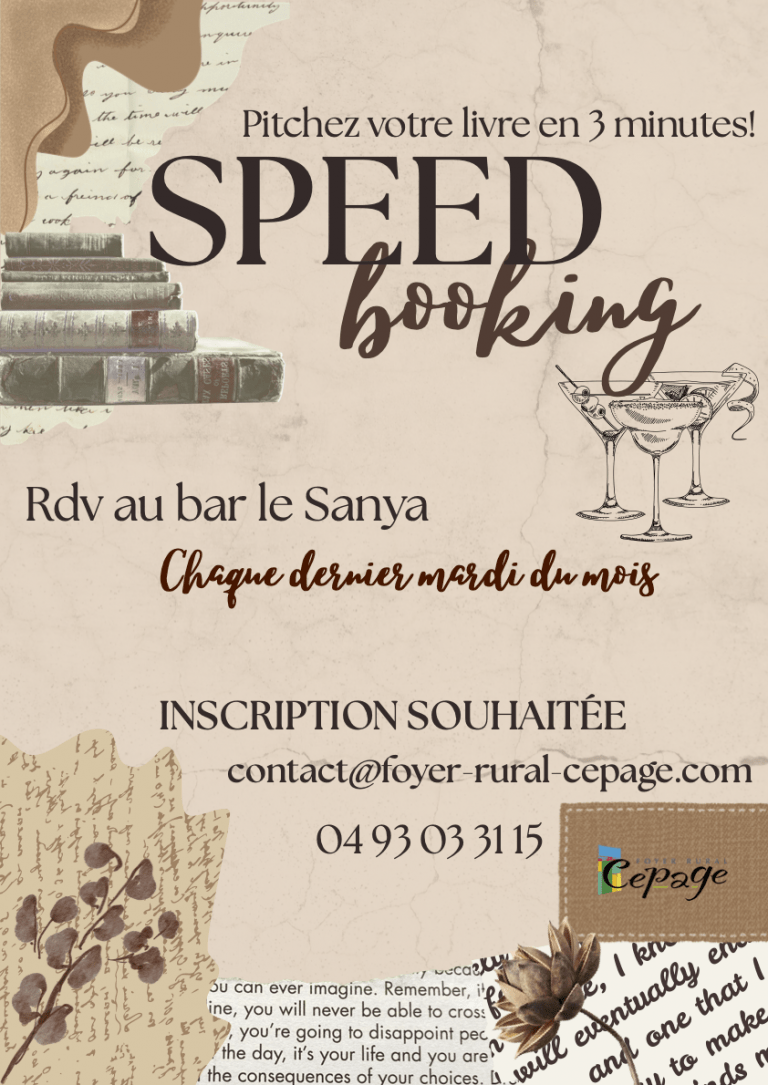 Speed-Booking au bar le Sanya le 25 novembre