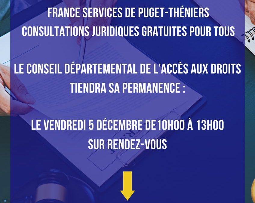 Permanence juridique le 5 décembre