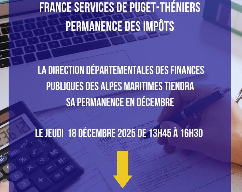 Permanence des impôts le 18 décembre